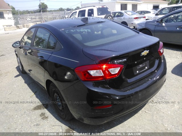1G1BC5SM2H7154220 - 2017 CHEVROLET CRUZE LS შავი ფოტო 3