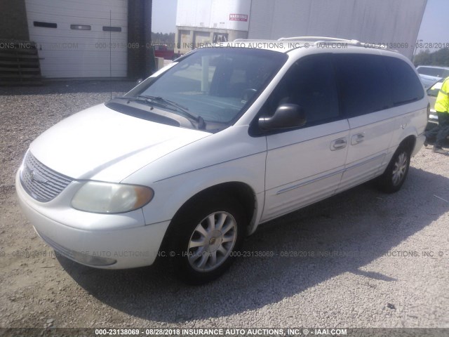 2C8GP64L72R513206 - 2002 CHRYSLER TOWN & COUNTRY LIMITED WHITE photo 2