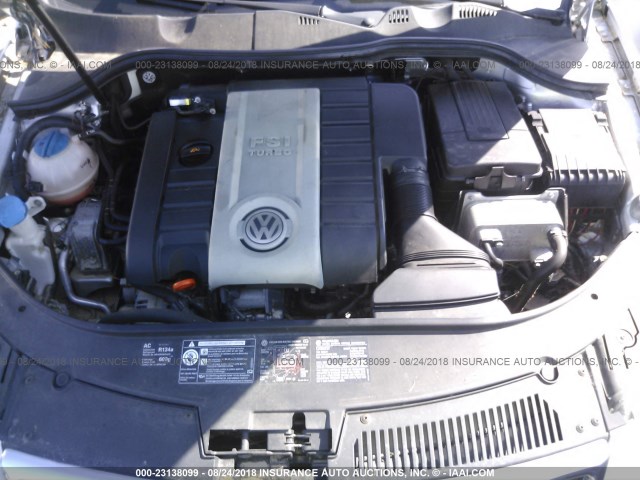 WVWAK73C56P071644 - 2006 VOLKSWAGEN PASSAT 2.0T/2.0T VALUE SILVER photo 10