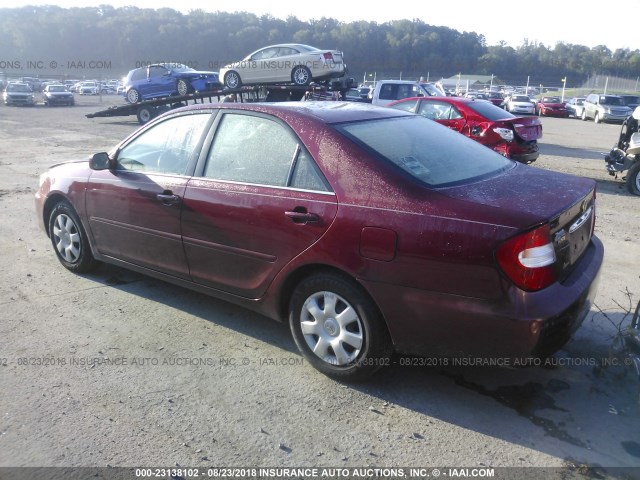 4T1BE32K33U157704 - 2003 TOYOTA CAMRY LE/XLE/SE Tünd qırmızı foto 3