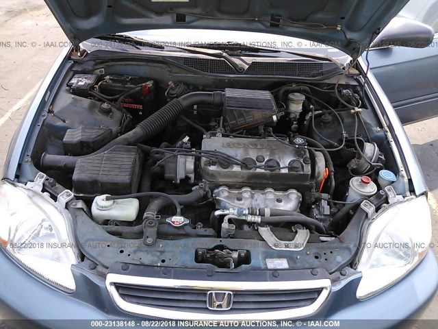 2HGEJ6679VH566933 - 1997 HONDA CIVIC LX GRAY photo 10