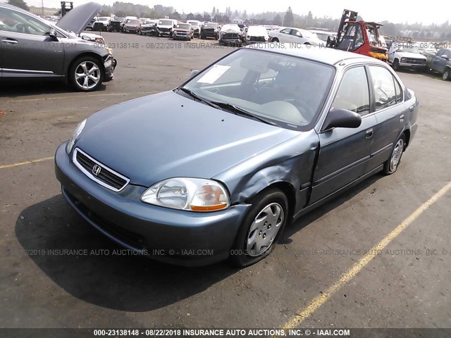 2HGEJ6679VH566933 - 1997 HONDA CIVIC LX GRAY photo 2