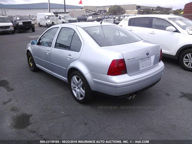 3VWTH69M02M113250 - 2002 VOLKSWAGEN JETTA GLX SILVER photo 3