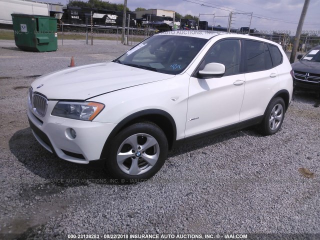 5UXWX5C55BL709954 - 2011 BMW X3 XDRIVE28I WHITE photo 2