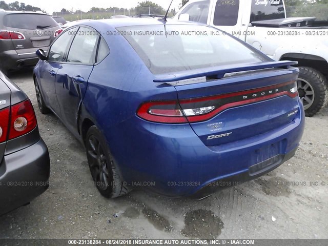 1C3CDFBA9DD105908 - 2013 DODGE DART SXT BLUE photo 3