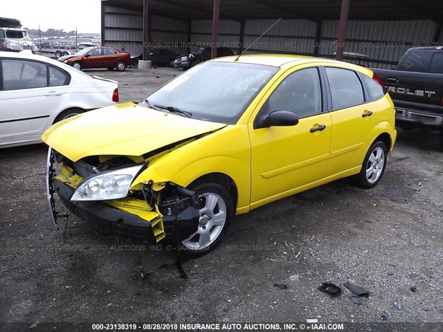 1FAHP37N27W285444 - 2007 FORD FOCUS ZX5/S/SE/SES YELLOW photo 2