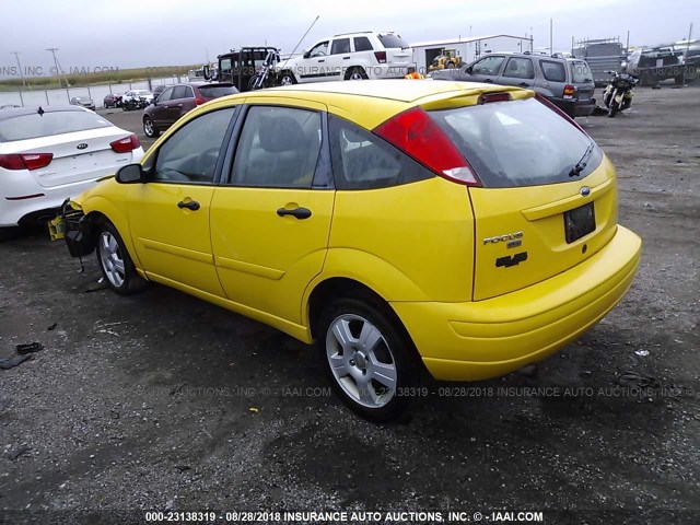 1FAHP37N27W285444 - 2007 FORD FOCUS ZX5/S/SE/SES YELLOW photo 3