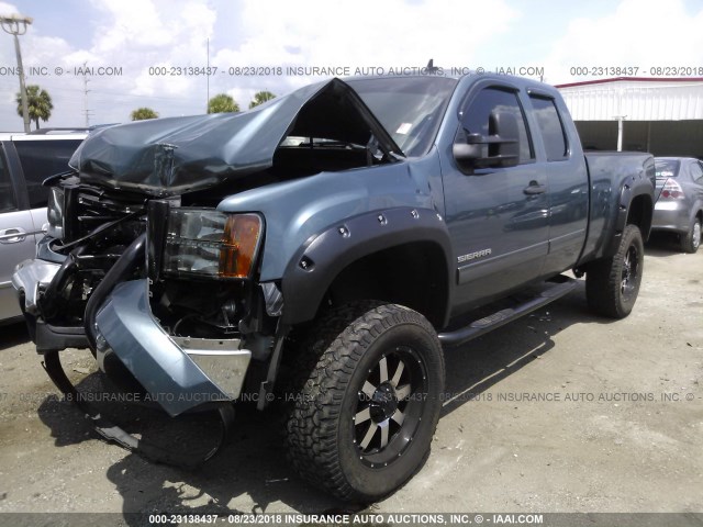 1GTR1VE07CZ126625 - 2012 GMC SIERRA C1500 SLE BLUE photo 2