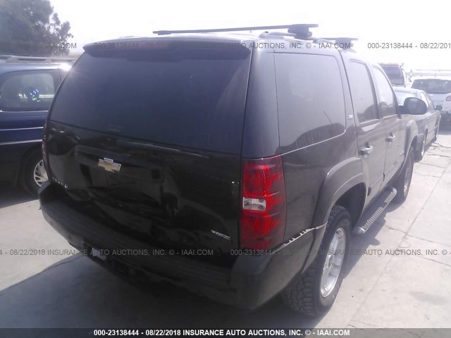 1GNFK13018R212393 - 2008 CHEVROLET TAHOE K1500 BLACK photo 4