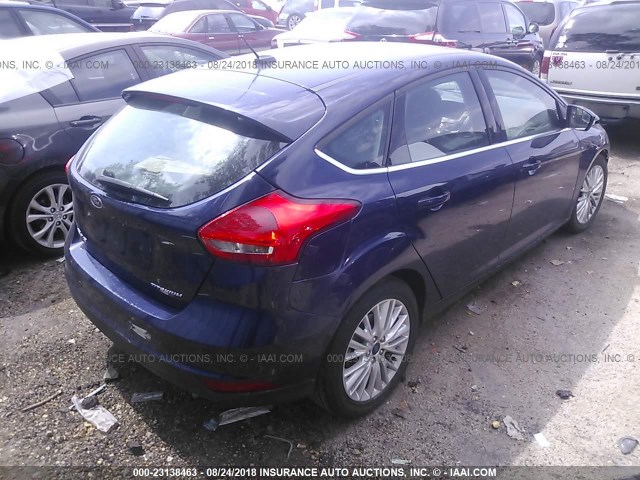 1FADP3N29HL245176 - 2017 FORD FOCUS TITANIUM BLUE photo 4