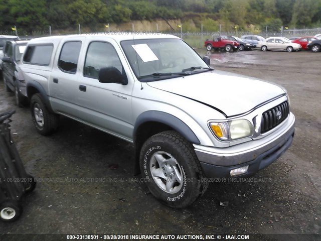 5TEHN72N64Z350678 - 2004 TOYOTA TACOMA DOUBLE CAB GRAY photo 1