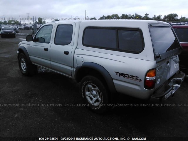 5TEHN72N64Z350678 - 2004 TOYOTA TACOMA DOUBLE CAB GRAY photo 3