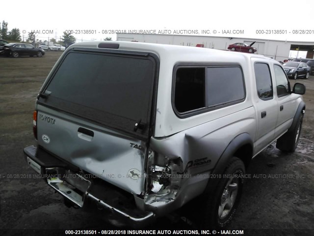 5TEHN72N64Z350678 - 2004 TOYOTA TACOMA DOUBLE CAB GRAY photo 4