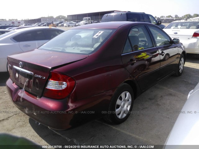4T1BE30K94U366949 - 2004 TOYOTA CAMRY LE/XLE/SE Қызыл фото 4