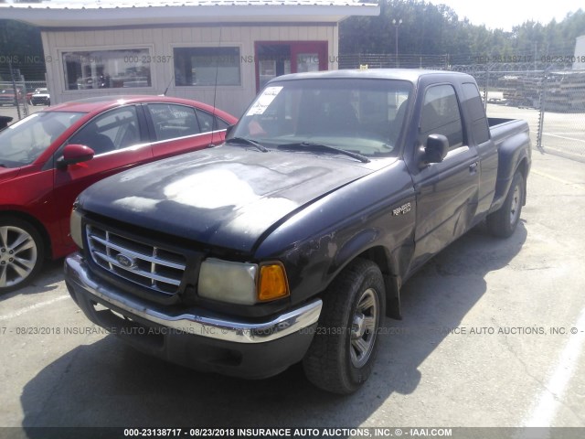 1FTYR14U51PA06848 - 2001 FORD RANGER SUPER CAB BLACK photo 2