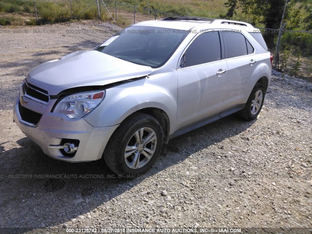 2GNALFEK8C6144777 - 2012 CHEVROLET EQUINOX LTZ SILVER photo 2