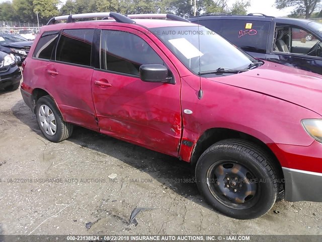 JA4LX31GX3U107943 - 2003 MITSUBISHI OUTLANDER LS RED photo 6