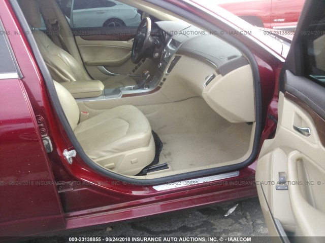 1G6DF577280141988 - 2008 CADILLAC CTS RED photo 5