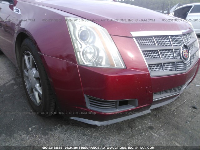 1G6DF577280141988 - 2008 CADILLAC CTS RED photo 6