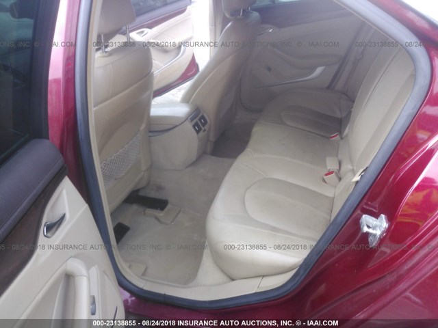 1G6DF577280141988 - 2008 CADILLAC CTS RED photo 8