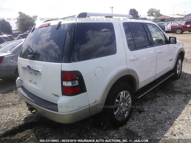 1FMEU74867UA75335 - 2007 FORD EXPLORER EDDIE BAUER WHITE photo 4