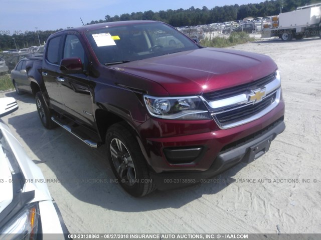 1GCGSCEA3H1231430 - 2017 CHEVROLET COLORADO LT BURGUNDY photo 1