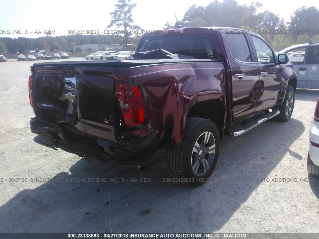 1GCGSCEA3H1231430 - 2017 CHEVROLET COLORADO LT BURGUNDY photo 4