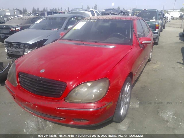 WDBNG70J62A286371 - 2002 MERCEDES-BENZ S 430 RED photo 2