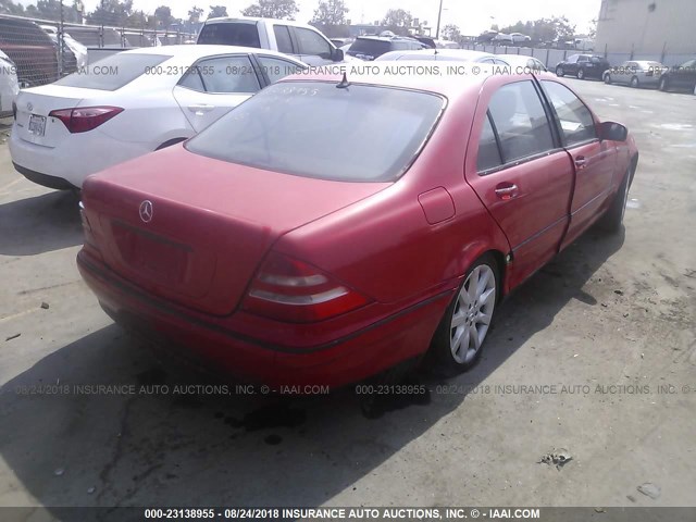 WDBNG70J62A286371 - 2002 MERCEDES-BENZ S 430 RED photo 4