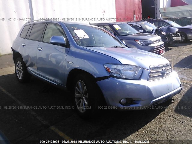 JTEEW44AX82007547 - 2008 TOYOTA HIGHLANDER HYBRID LIMITED BLUE photo 1