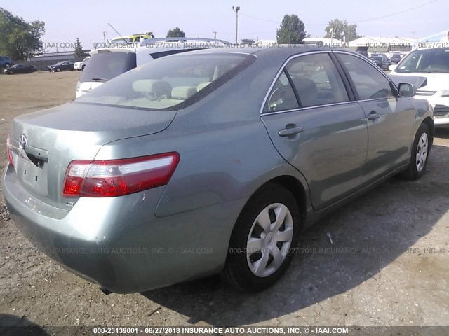 4T4BE46K78R019466 - 2008 TOYOTA CAMRY CE/LE/XLE/SE Light Blue photo 4