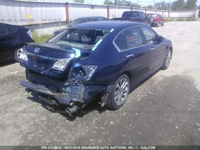 1HGCR2F54DA116661 - 2013 HONDA ACCORD SPORT BLUE photo 4