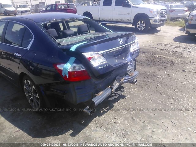 1HGCR2F54DA116661 - 2013 HONDA ACCORD SPORT BLUE photo 6