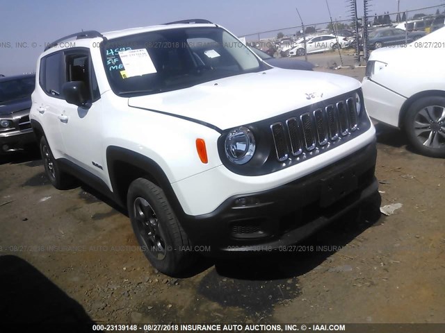 ZACCJBAB6HPG54108 - 2017 JEEP RENEGADE SPORT WHITE photo 1