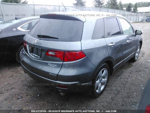 5J8TB18278A021129 - 2008 ACURA RDX SILVER photo 4