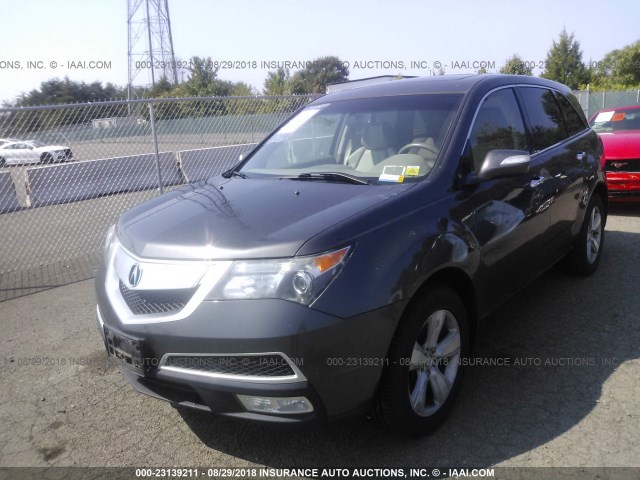 2HNYD2H22AH511290 - 2010 ACURA MDX GRAY photo 2