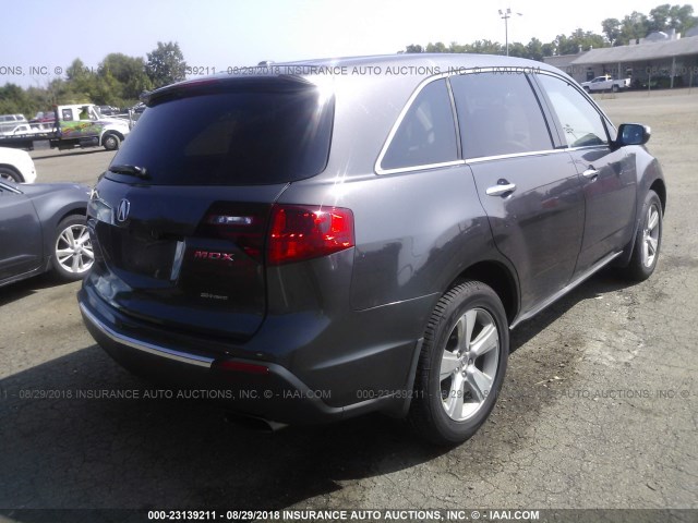 2HNYD2H22AH511290 - 2010 ACURA MDX GRAY photo 4