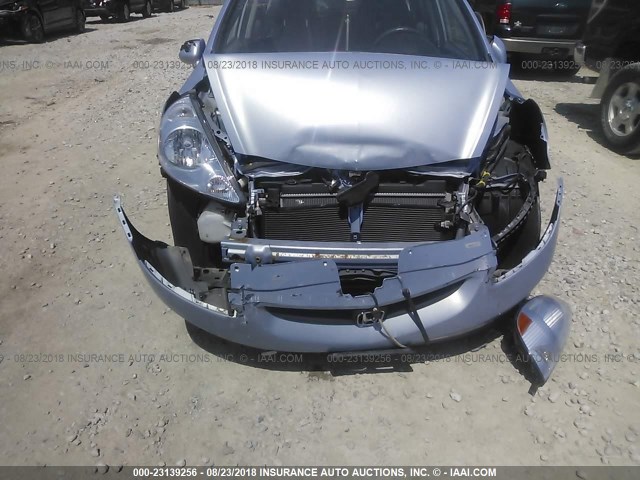 JHMGD38698S065747 - 2008 HONDA FIT SPORT BLUE photo 6