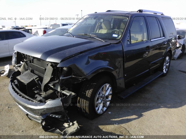 1FMJU1KT0GEF45727 - 2016 FORD EXPEDITION LIMITED GRAY photo 2