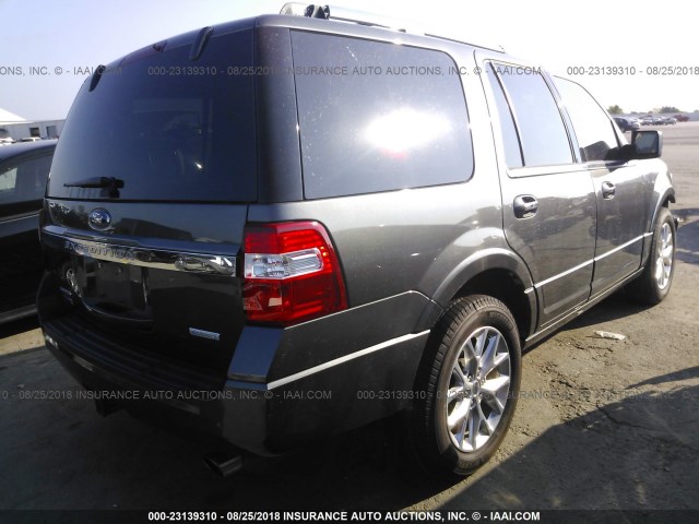 1FMJU1KT0GEF45727 - 2016 FORD EXPEDITION LIMITED GRAY photo 4