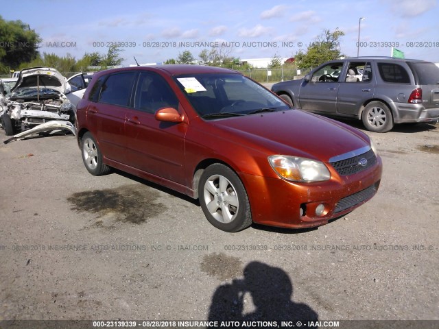 KNAFE161075004853 - 2007 KIA SPECTRA5 SX ORANGE photo 1