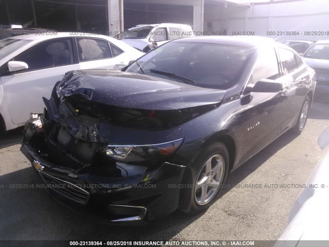 1G1ZB5ST9HF187567 - 2017 CHEVROLET MALIBU LS Tünd mavi foto 2