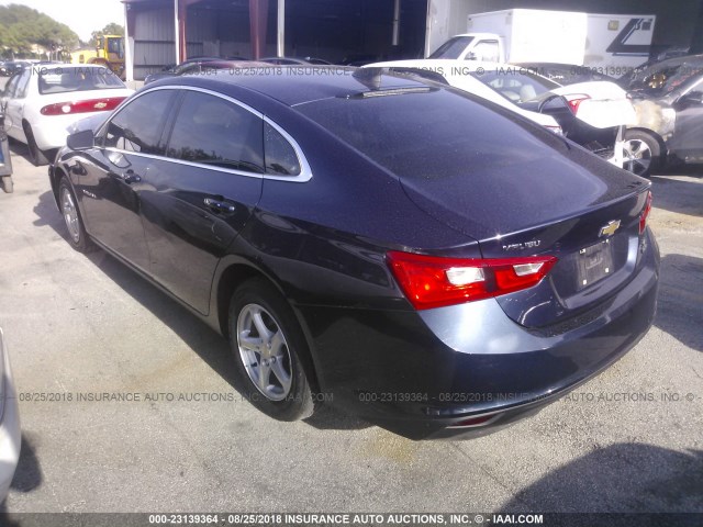 1G1ZB5ST9HF187567 - 2017 CHEVROLET MALIBU LS Tünd mavi foto 3