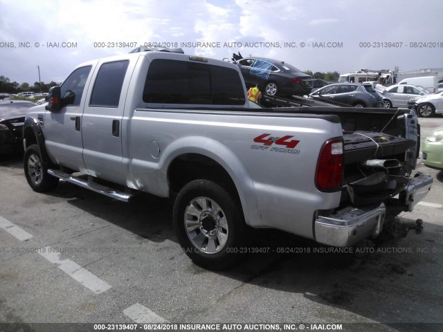 1FTSW21R38EA05143 - 2008 FORD F250 SUPER DUTY SILVER photo 3