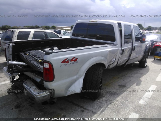 1FTSW21R38EA05143 - 2008 FORD F250 SUPER DUTY SILVER photo 4