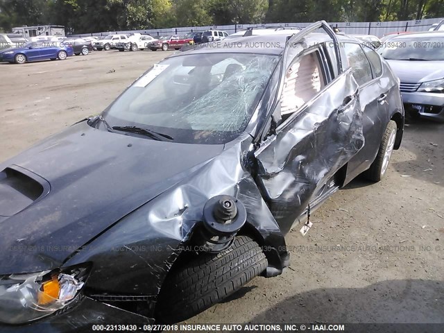 JF1GH74648G803790 - 2008 SUBARU IMPREZA WRX GRAY photo 6