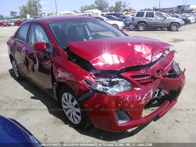 5YFBU4EE3DP174455 - 2013 TOYOTA COROLLA S/LE RED photo 1