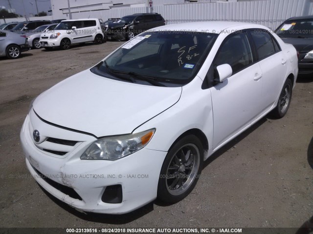 2T1BU4EE8CC761345 - 2012 TOYOTA COROLLA S/LE WHITE photo 2