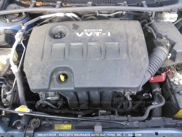 2T1BU4EEXAC353104 - 2010 TOYOTA COROLLA S/LE/XLE 蓝色 照片 10