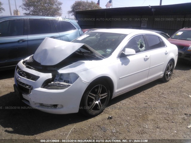 1G1ZC5EB9AF141078 - 2010 CHEVROLET MALIBU 1LT WHITE photo 2
